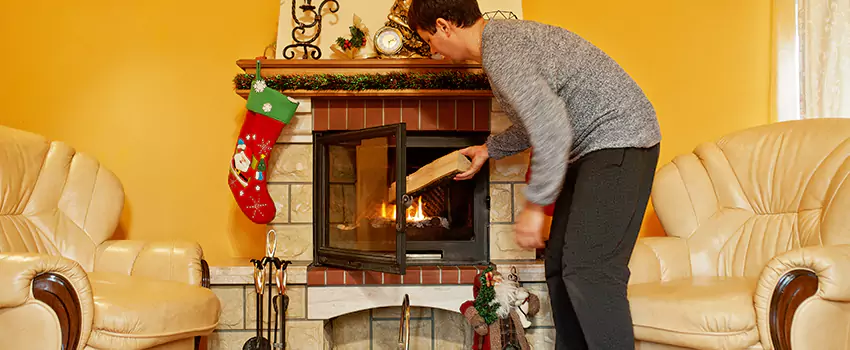 Rusted Metal Fireplace Restoration in American Fork, Utah